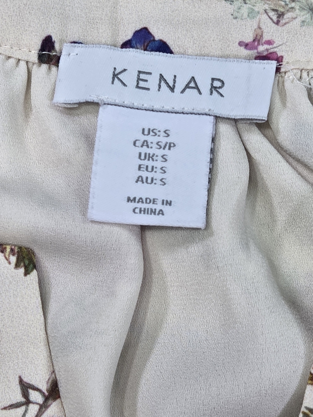 Kenar Floral Sleeveless Blouse Halter Racerback Split V-Neck Tank Pleated Size S - Picture 7 of 9